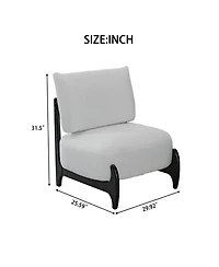 Streamdale Furniture + 1 Pc. + Solid Wood + Modern + Leisure Chair