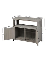 Streamdale Furniture Wooden Patio Bar Table Set with Storage