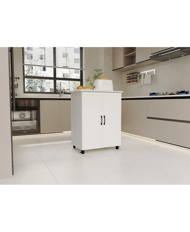 Streamdale Furniture White Storage Cabinet - Large Capacity Sturdy & Durable