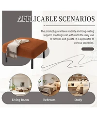 Streamdale Furniture Streamdale Corduroy Ottoman Footstool with Legs