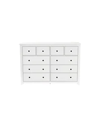Streamdale Furniture White 10-Drawer Dresser - Modern Bedroom Storage