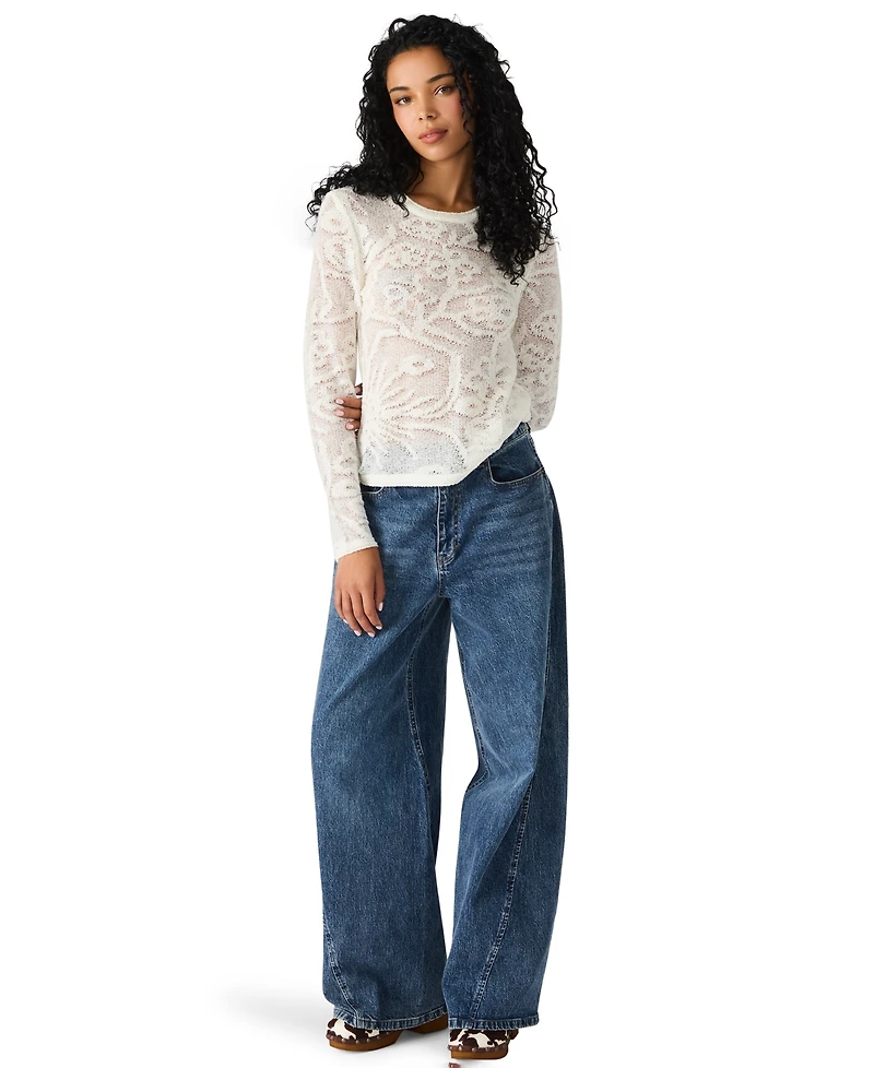 Steve Madden Women's Crewneck Megann Top