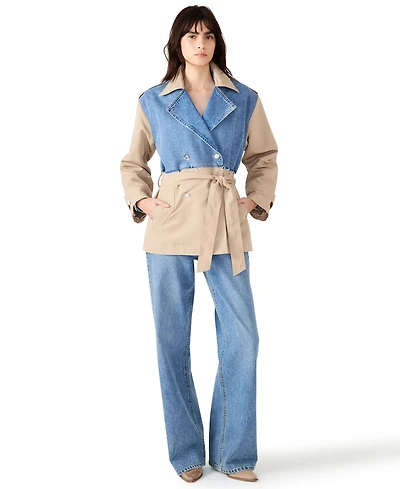 Steve Madden Women's Cropped Trench Coat