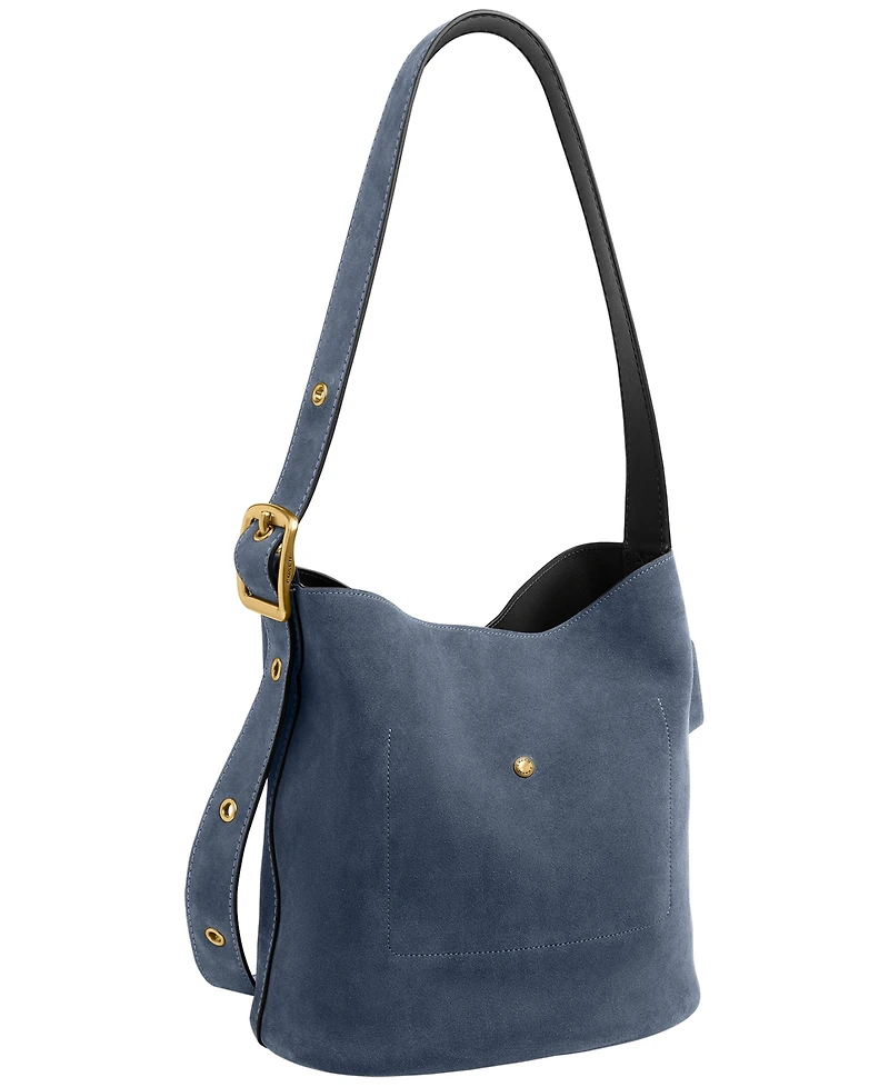 Coach Bleecker Medium Suede Bucket Bag
