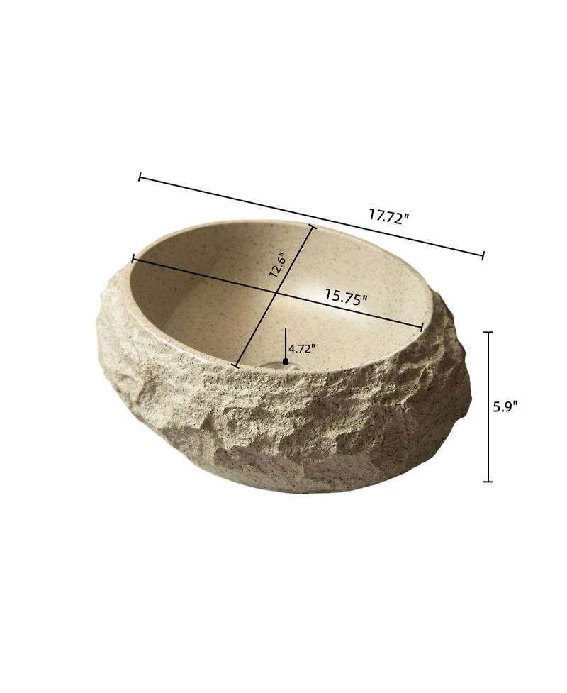 Streamdale Furniture Artistic Resin Basin