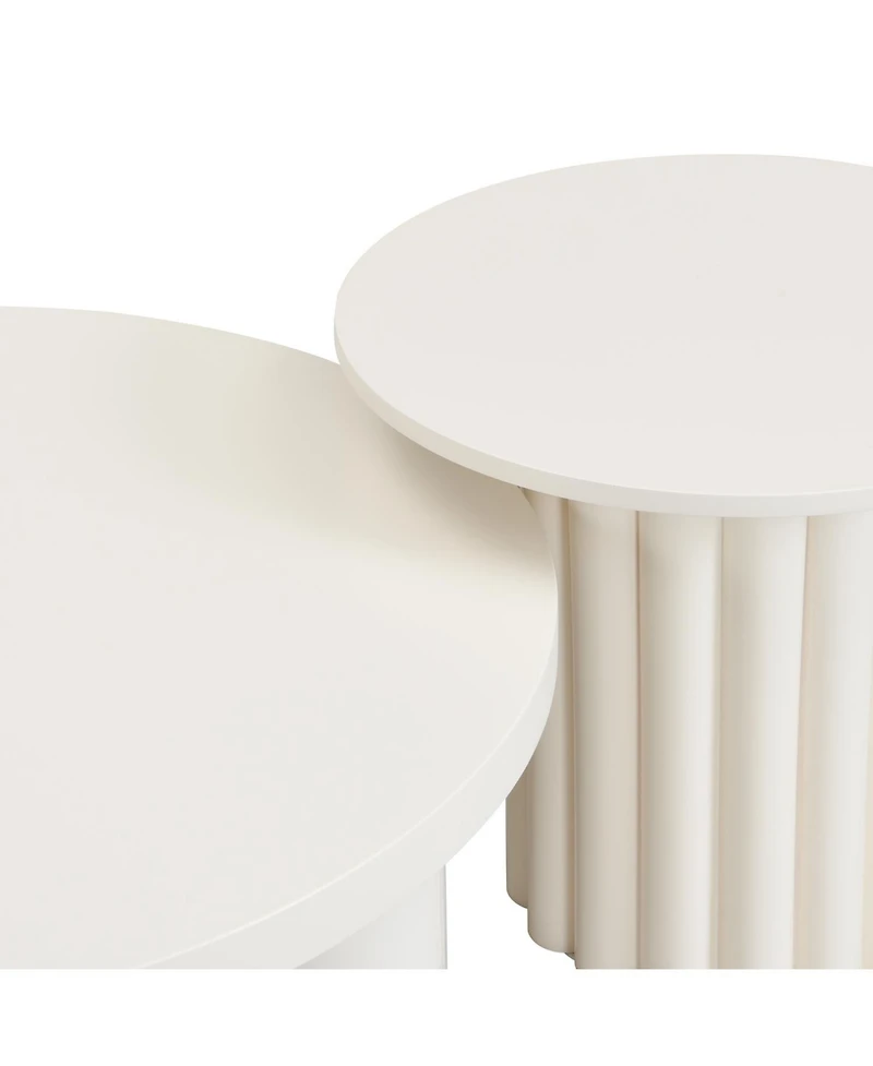 Streamdale Furniture Round Coffee Table Set of 2