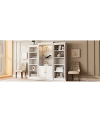 Streamdale Furniture 78.75" Led Bookcase Display Cabinet