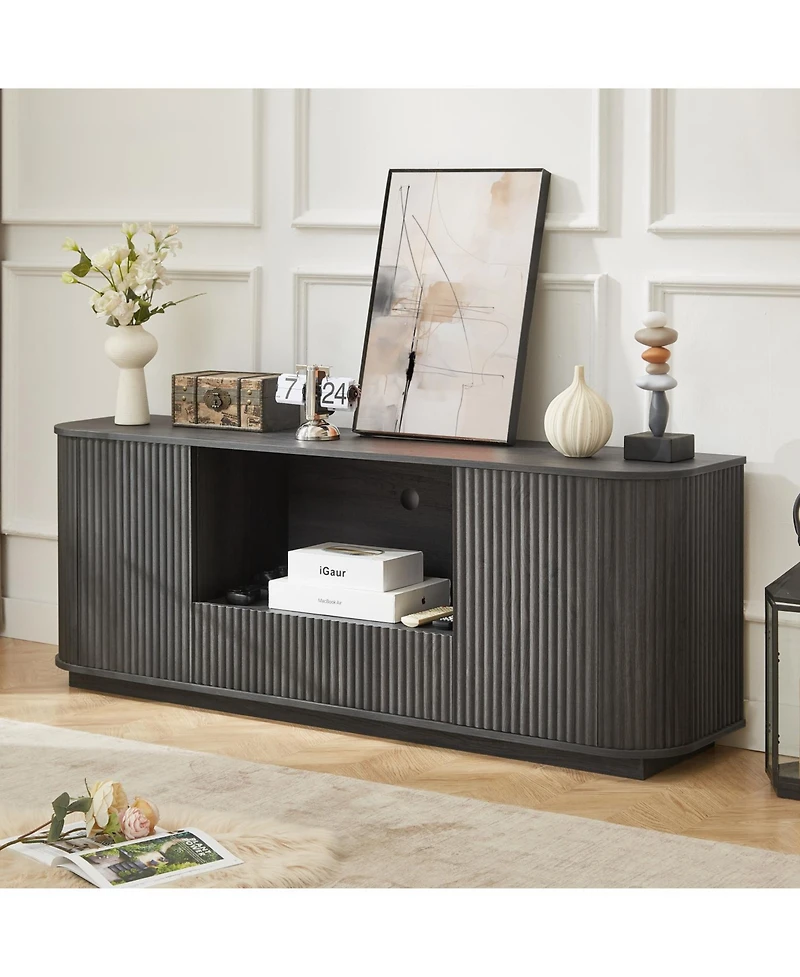 Streamdale Furniture 64" Wavy Tv Stand