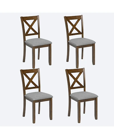 Streamdale Furniture Walnut Dining Chairs Set of 4