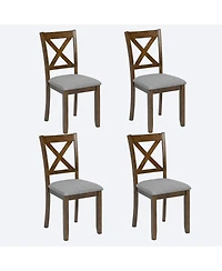 Streamdale Furniture Walnut Dining Chairs Set of 4