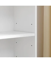 Streamdale Furniture 8-Tier Media Tower Rack, Adjustable Shelves, Tall Bookcase