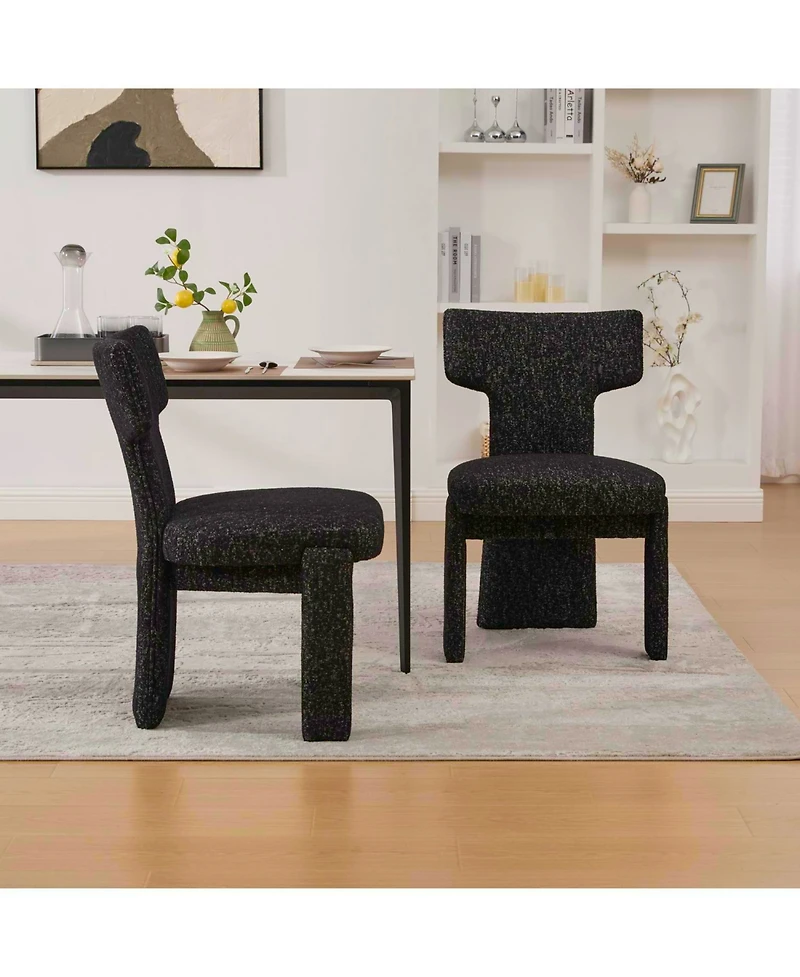 Streamdale Furniture Upholstered Chenille Dining Chairs (Set of