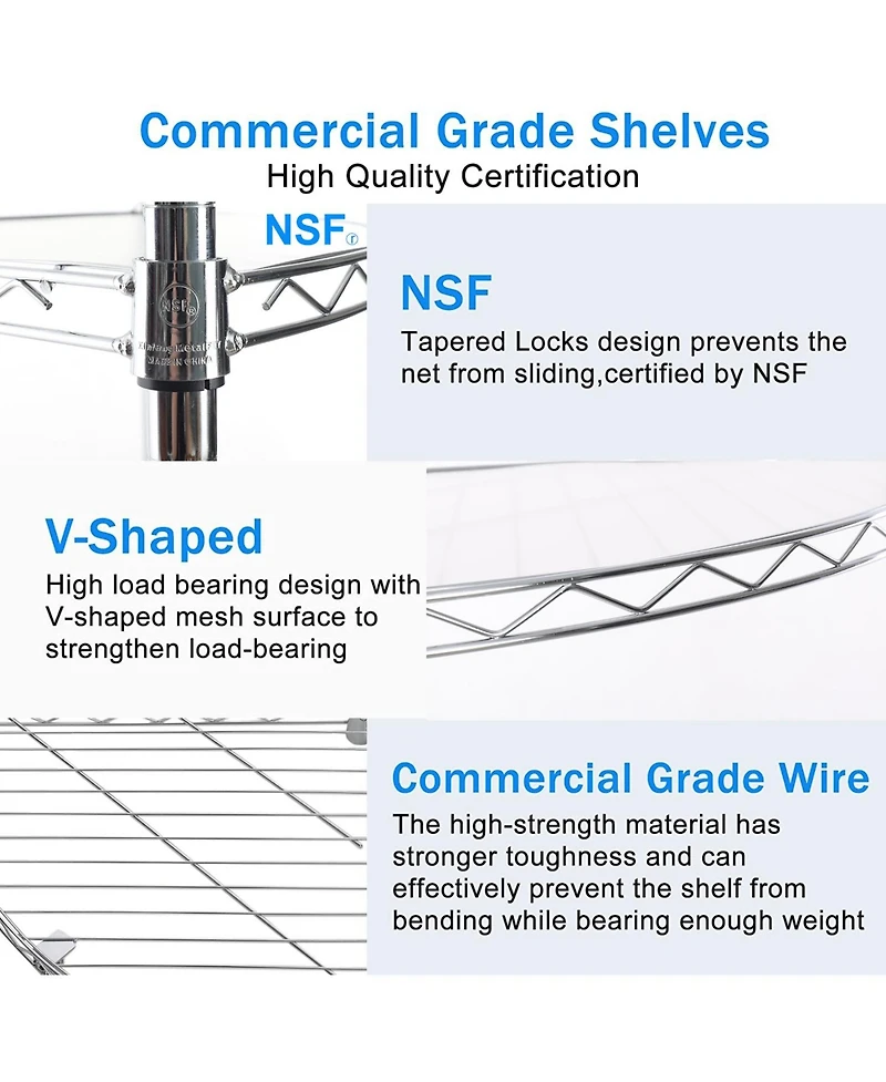 Streamdale Furniture 6-Tier Corner Wire Shelf