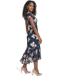 Tommy Hilfiger Women's Chiffon Combo Midi Dress