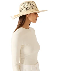 Steve Madden Mixed Pattern Western Panama Hat