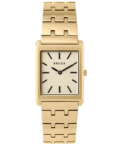 Breda Women's 'Virgil' Gold Stainless Steel Bracelet Watch