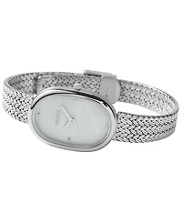 Breda Women's 'Jane Tethered' Silver Stainless Steel Mesh Bracelet Watch, 23mm