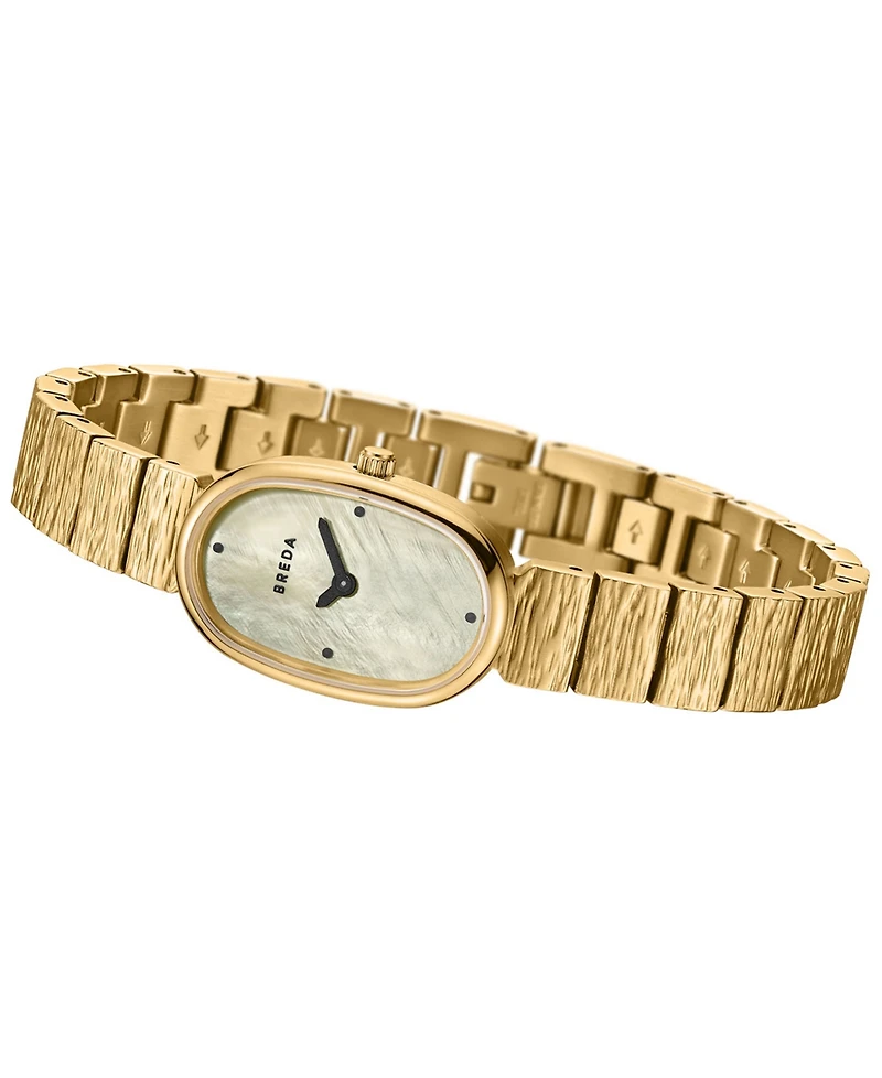 Breda Women's 'Jane Revival' Gold Stainless Steel Bracelet Watch, 18mm