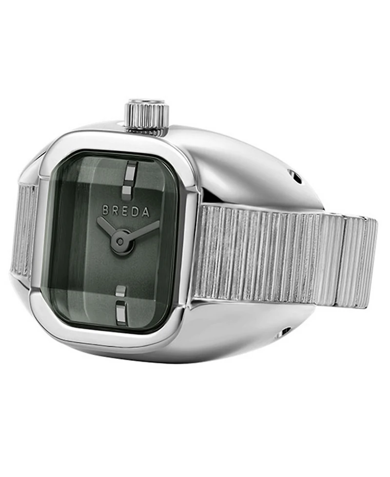 Breda Women's 'Nocturne' Silver Expandable Ring Watch, 16mm