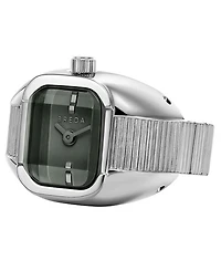 Breda Women's 'Nocturne' Silver Expandable Ring Watch, 16mm