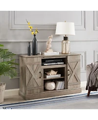 Streamdale Furniture Retro Farmhouse Tv Stand for TVs up to 50" (Gray Wash