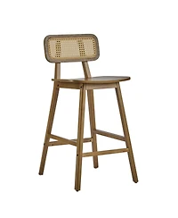 Streamdale Furniture Bari Indoor Wood Barstool, Walnut Finished, Set of 2