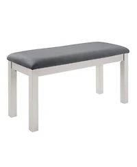 Streamdale Furniture Wooden Dining Table Set with 4 Chairs & Bench - Silver Grey