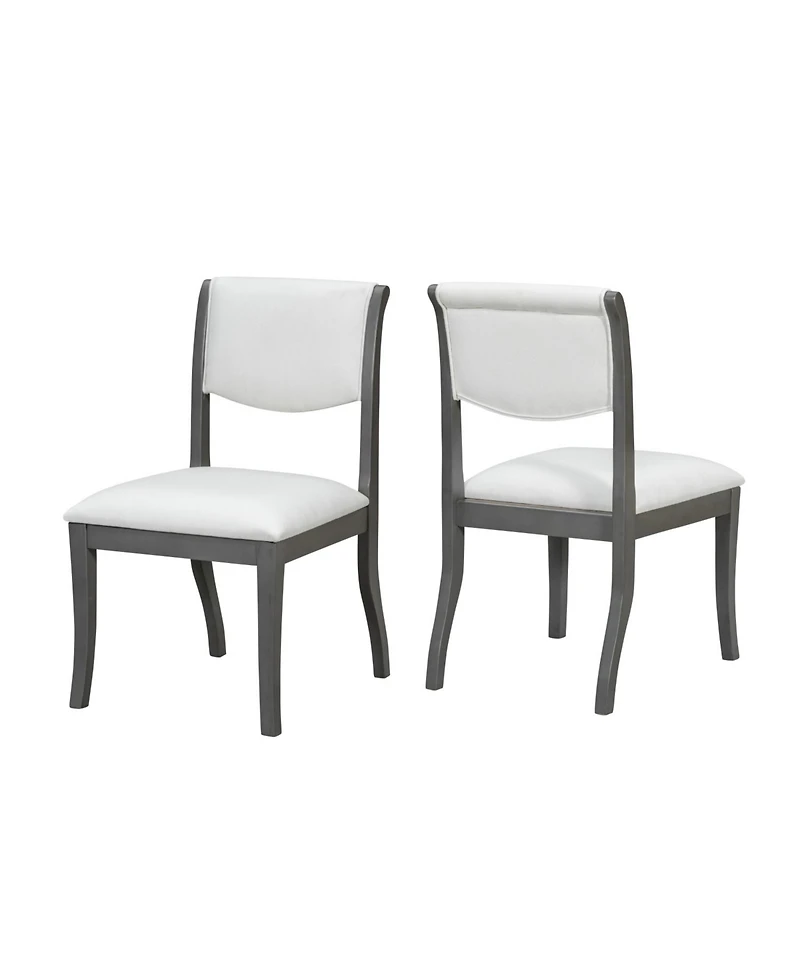 Streamdale Furniture Oak Gray Upholstered Dining Chairs (Set of 2)