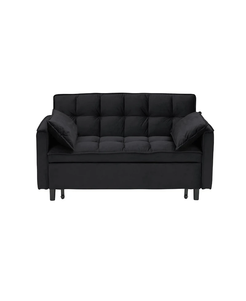 Streamdale Furniture Streamdale Modern Velvet Sleeper Sofa with Pillows & Pockets