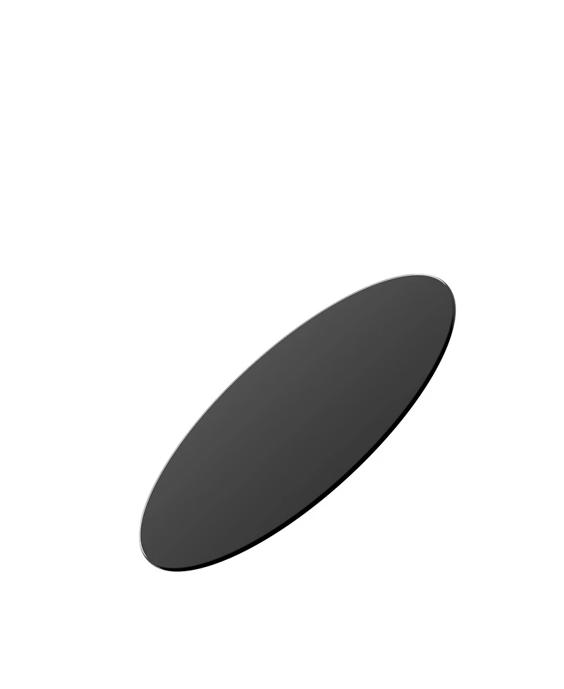 Streamdale Furniture 20" Round Black Tempered Glass Table Top