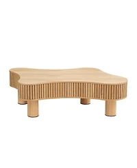 Streamdale Furniture Modern Wooden Drum Coffee Table