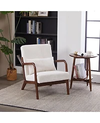 Streamdale Furniture Mid-Century Modern Accent Chair Beige