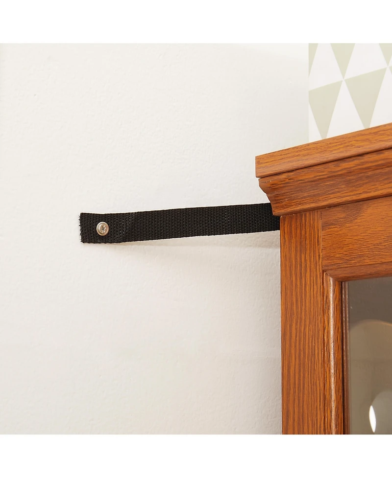 Streamdale Furniture + Dark Oak + Wood/Glass + Adjustable Shelves + Curio Cabinet