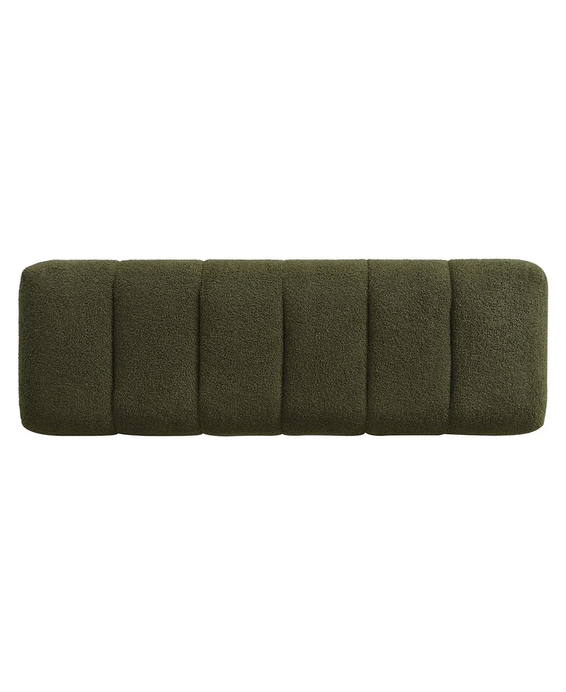 Streamdale Furniture Streamdale Green Boucle Upholstered Dining/Entryway Bench