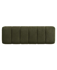 Streamdale Furniture Streamdale Green Boucle Upholstered Dining/Entryway Bench