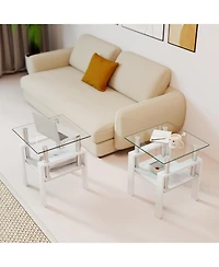 Streamdale Furniture 2 Modern Glass Tea/Coffee Tables