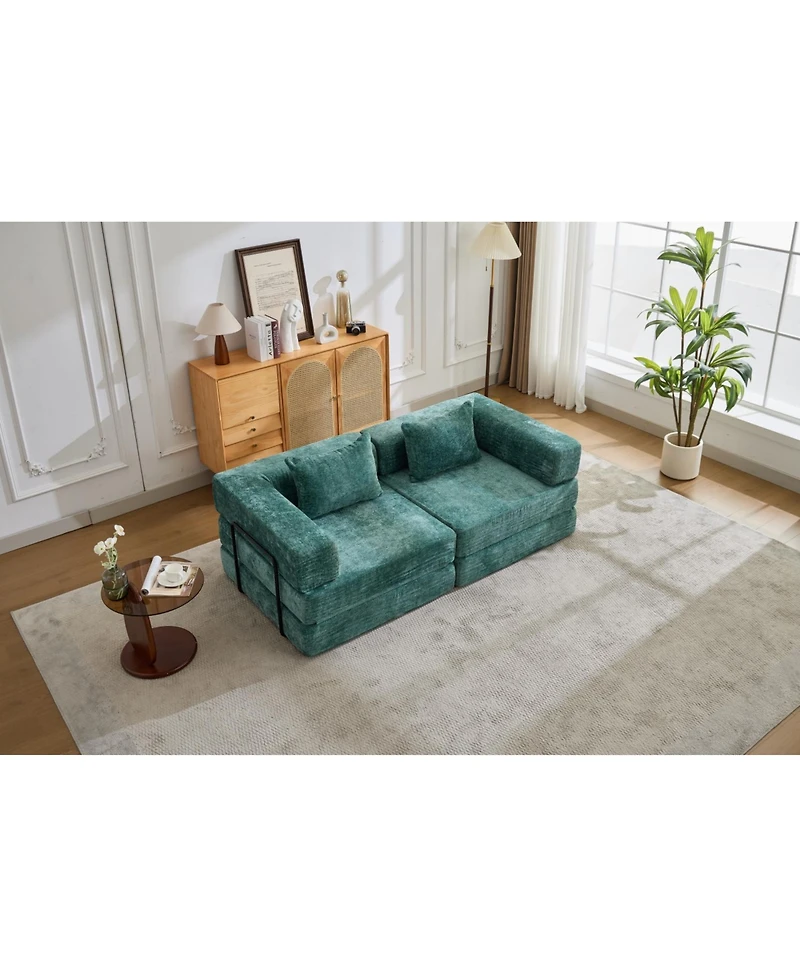 Streamdale Furniture Streamdale Compression Convertible Floor Sofa Bed
