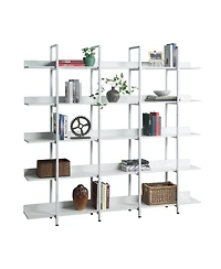 Streamdale Furniture 5 Tier Bookcase, Industrial Style Shelf