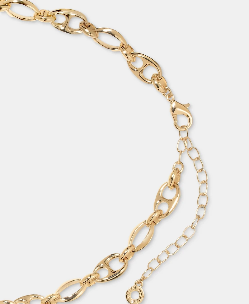 Anne Klein Stone & Mother-of-Pearl Layered Collar Necklace, 16" + 3" extender