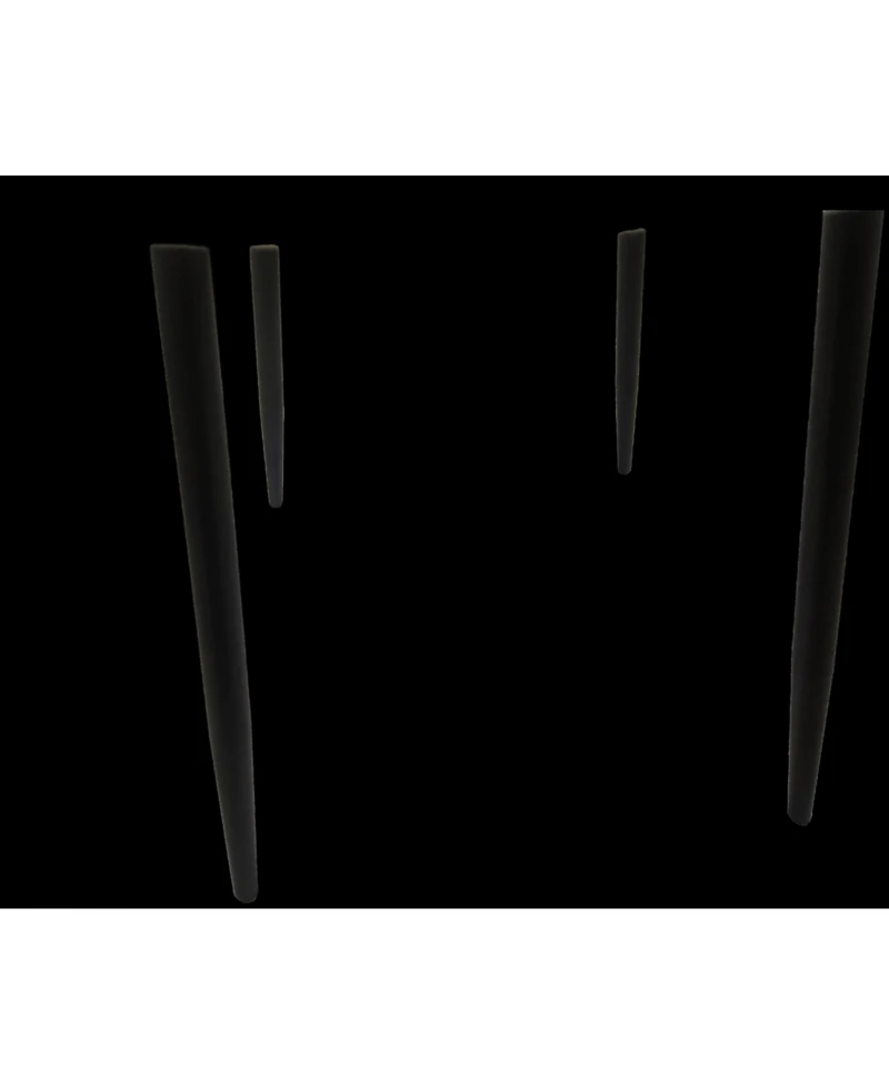 Streamdale Modern Linen Accent Dining Chairs (Set of 4), Black Metal Legs