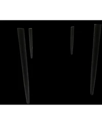 Streamdale Modern Linen Accent Dining Chairs (Set of 4), Black Metal Legs