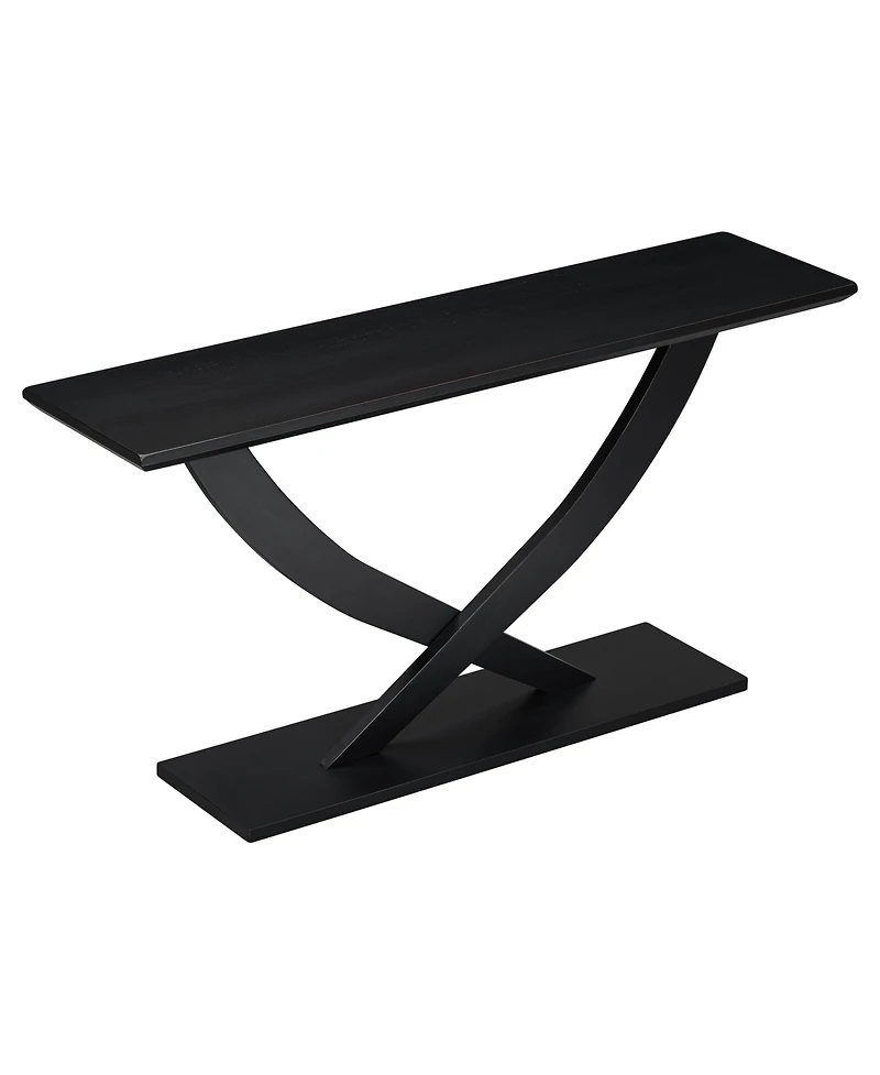 Streamdale Furniture Mira 57" Rustic Console Table with Cross-Legs