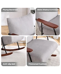 Streamdale Modern Accent Chair Arm Chair Living Room Rocking Chair Metal Frame