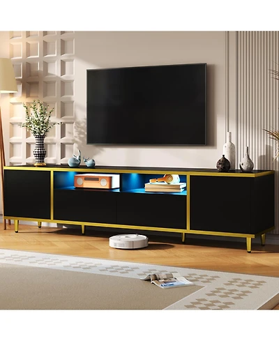 Streamdale Furniture 70.9" Led Tv Stand - 2 Shelves Drawers & Cabinets