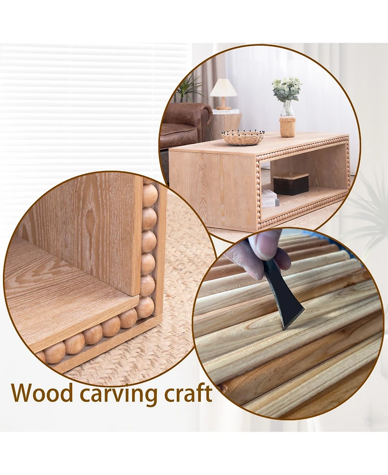 Streamdale Furniture Streamdale Rustic Beaded Edge Coffee Table