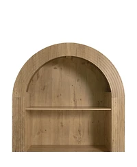 Streamdale Furniture Arched Bookcase, 78.74" Tall, Mid Century Modern, 4-Tier