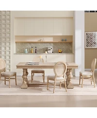 Streamdale Furniture French Country Rattan Back Dining Chairs (Set of 2)