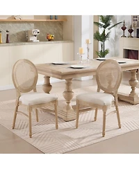 Streamdale Furniture French Country Rattan Back Dining Chairs (Set of 2)