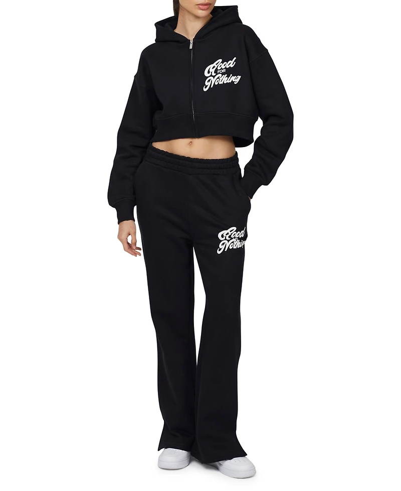 Good For Nothing Women's Funk Relaxed Crop Zip Hoodie