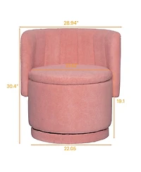 Streamdale Furniture Streamdale 360 Degree Swivel Back Sofa Chair With Storage Space, Suitable For Bedroom and Living Room